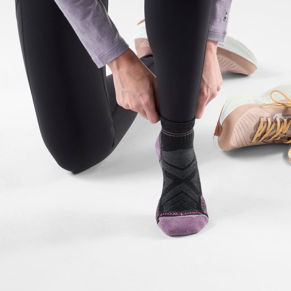 Women's Hike Ankle Socks Charcoal - ver - 2