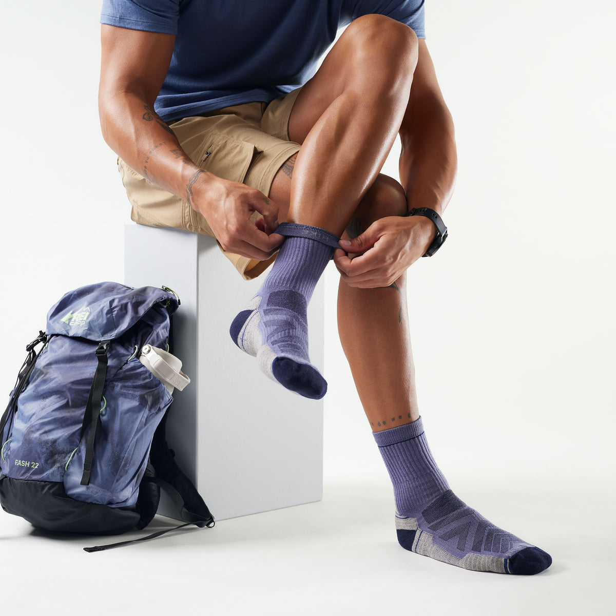 Mi-chaussette de randonnée  - voir - 2