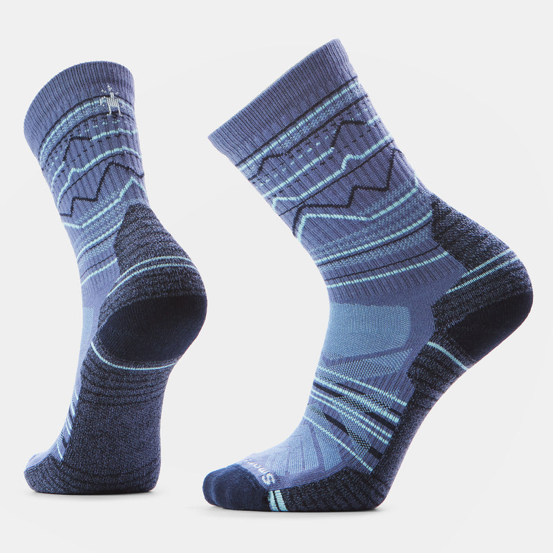 Hike Mountain Range Crew Socks - Nightfall Blue / XL