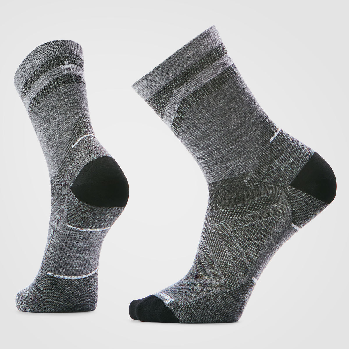 Run Mid Crew Pattern Socks Light Gray - ver - 1