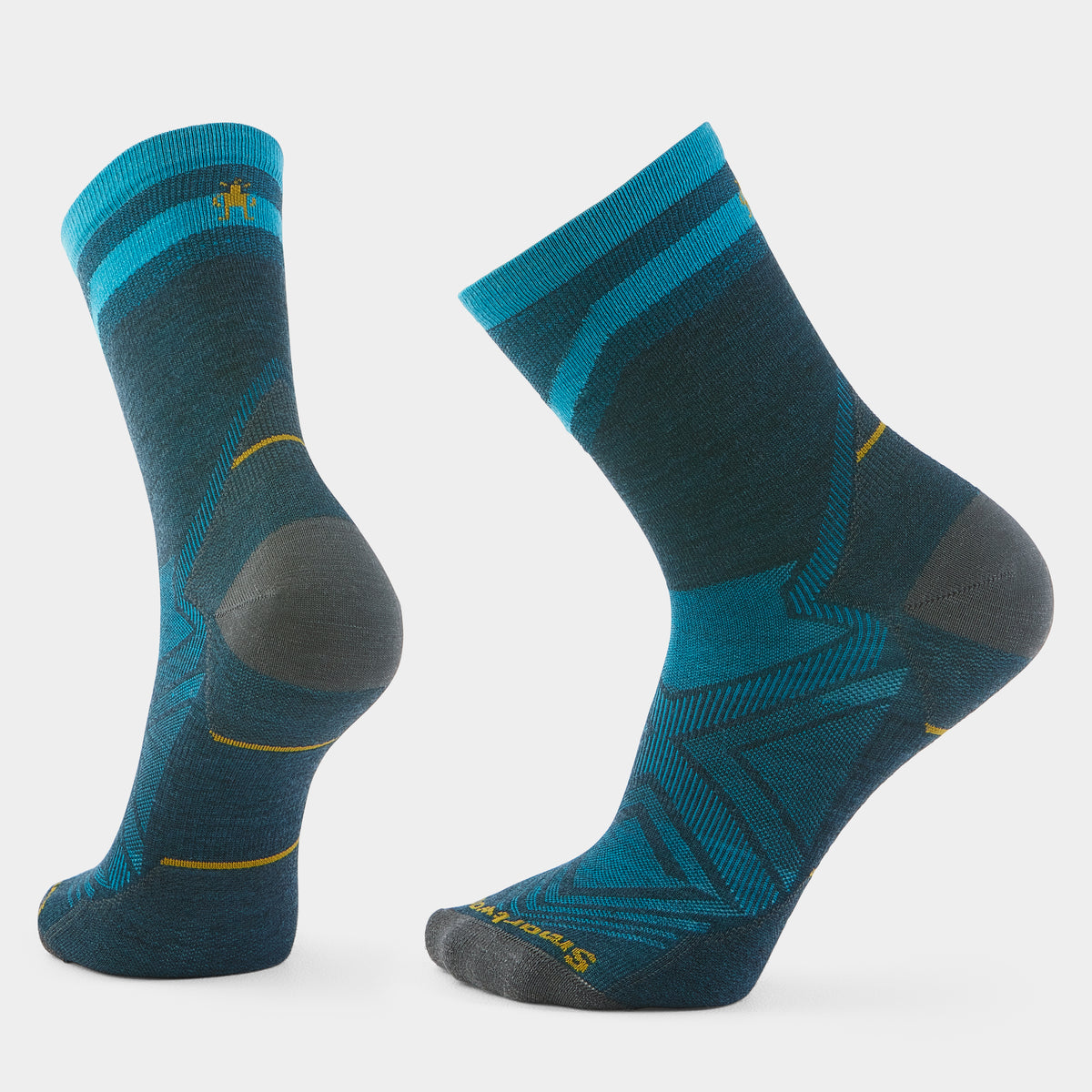 Run Mid Crew Pattern Socks Light Gray - ver - 8