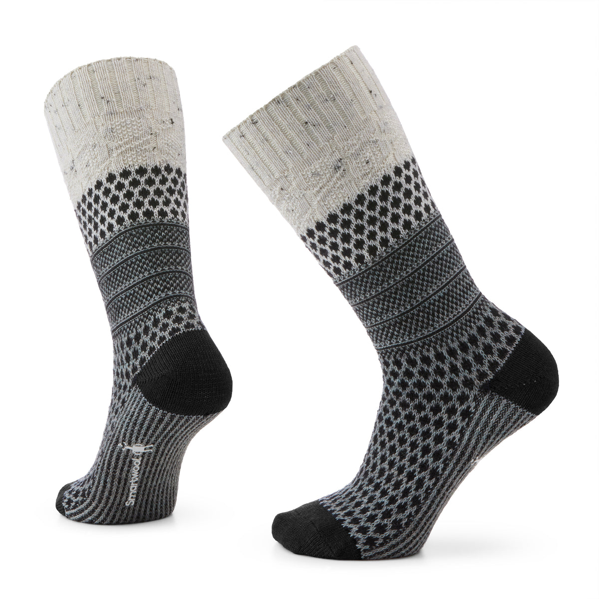 Chaussette tous les jours Cozy Popcorn en tricot câblé pour femmes  - voir - 1