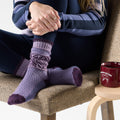 Chaussette tous les jours Cozy Popcorn à motif de flocons de neige pour femmes  - voir - 2