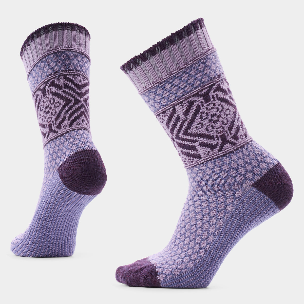Chaussette tous les jours Cozy Popcorn à motif de flocons de neige pour femmes  - voir - 1