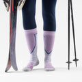 Women's Ski Over The Calf Socks Purple Eclipse - ver - 2