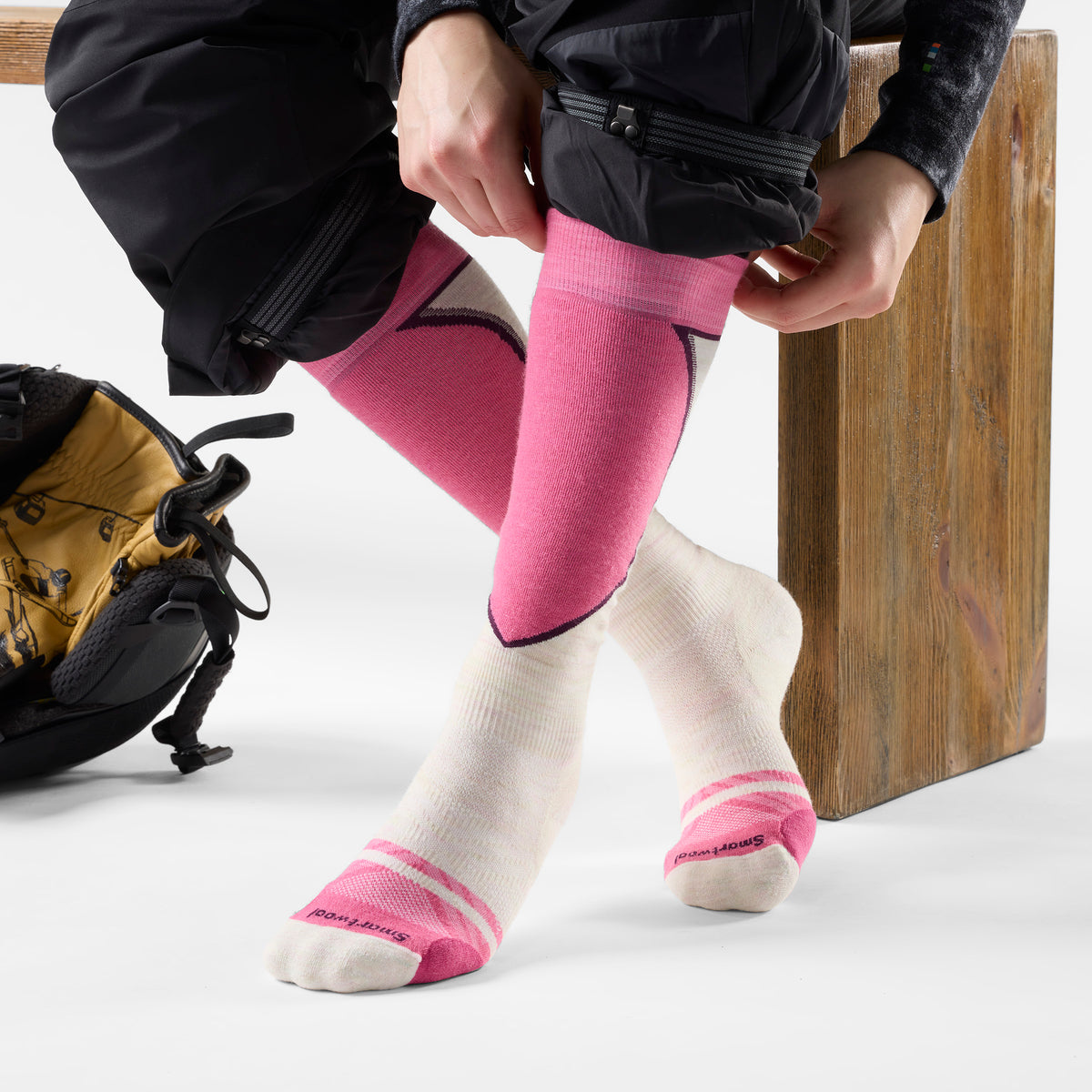 Women's Ski Over The Calf Socks Moonbeam - ver - 2