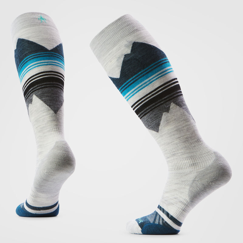 Women's Ski Pattern Over The Calf Socks - Ash / M