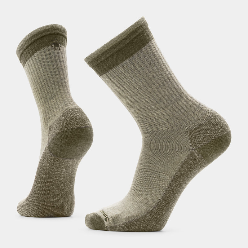 Everyday Rollinsville Crew Socks - Taupe-Winter Moss / L