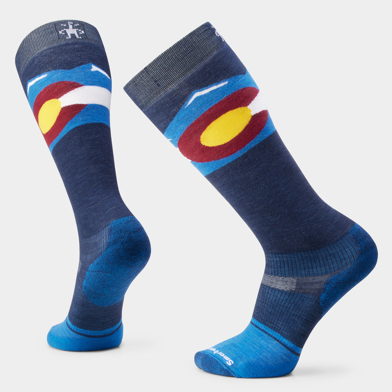 Snowboard Colorado Over The Calf Socks - Laguna Blue / S