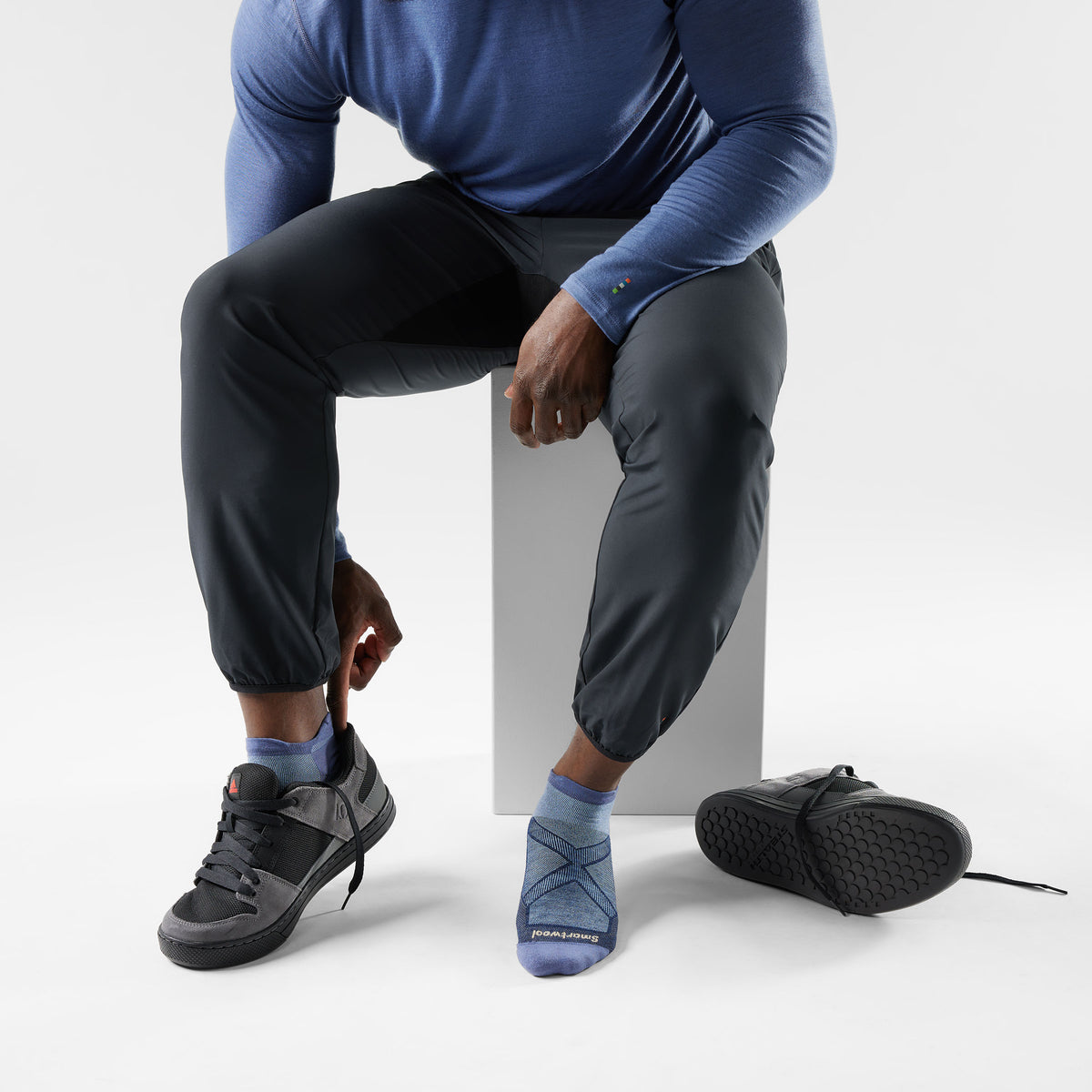 Bike Low Ankle Socks Nightfall Blue - ver - 2