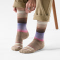 Women's Everyday Stitch Stripe Crew Socks Trio Gift Box Multicolor - ver - 4