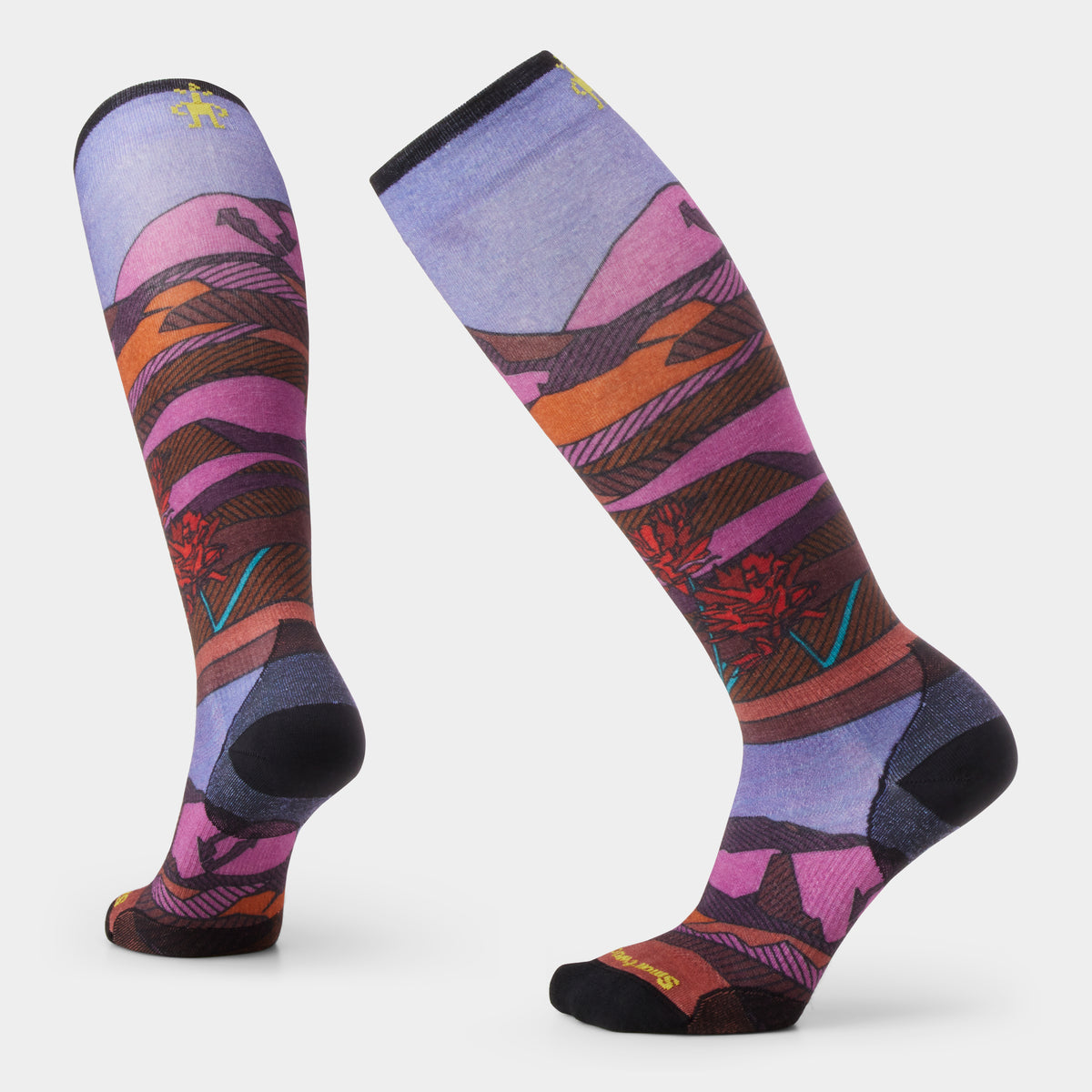 Chaussette de ski sous-genou Floral Field pour femmes  - voir - 1