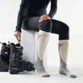 Women's Ski Extra Stretch Over The Calf Socks Light Gray - ver - 2