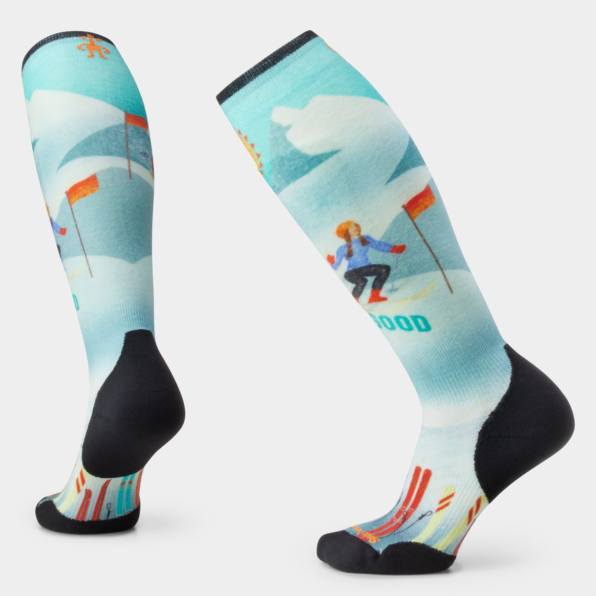 Chaussette de ski sous-genou Snow Bunny pour femmes  - voir - 1