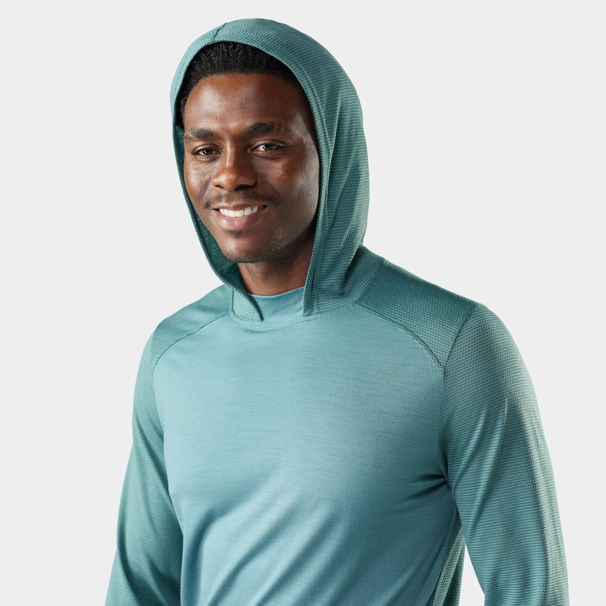 Men's Active Mesh Hoodie Dusty Teal - ver - 3