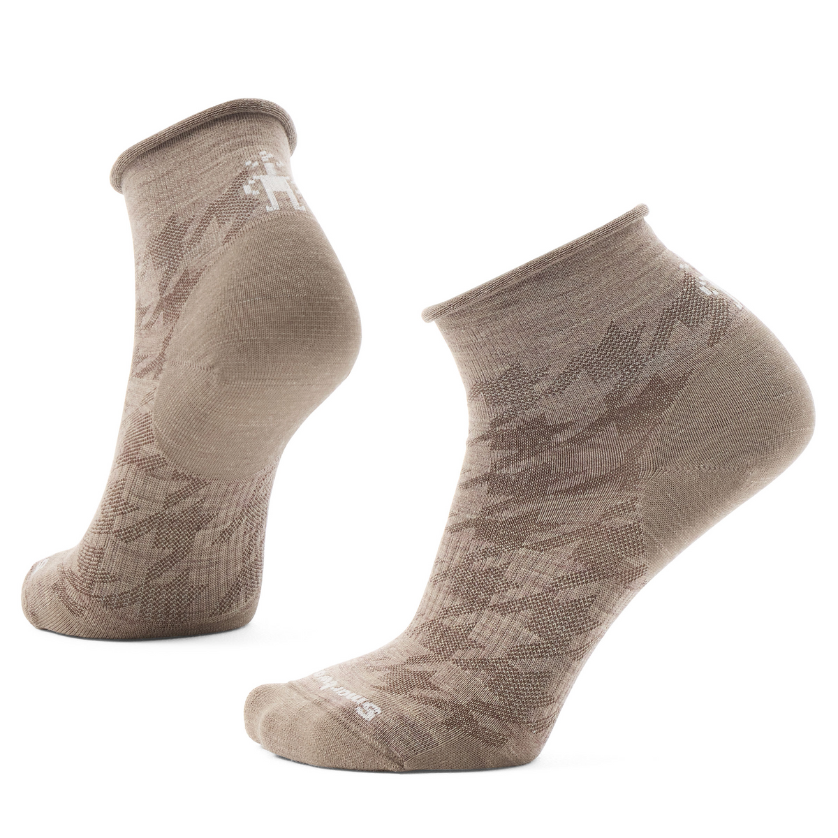 Women's Everyday Hounds Tooth Ankle Socks Fossil - ver - 1