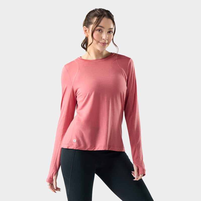 Haut à manches longue Active pour femmes - Bois De Rose / G