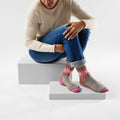 Women's Everyday Cozy Snowflake Dream Crew Socks Serene Blue - ver - 2