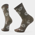 Women's Everyday Floral Crew Socks Taupe - ver - 1