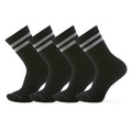 Everyday Athletic Striped Crew Socks 4-Pack Black - ver - 1
