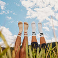 Everyday Athletic Striped Crew Socks White - ver - 4