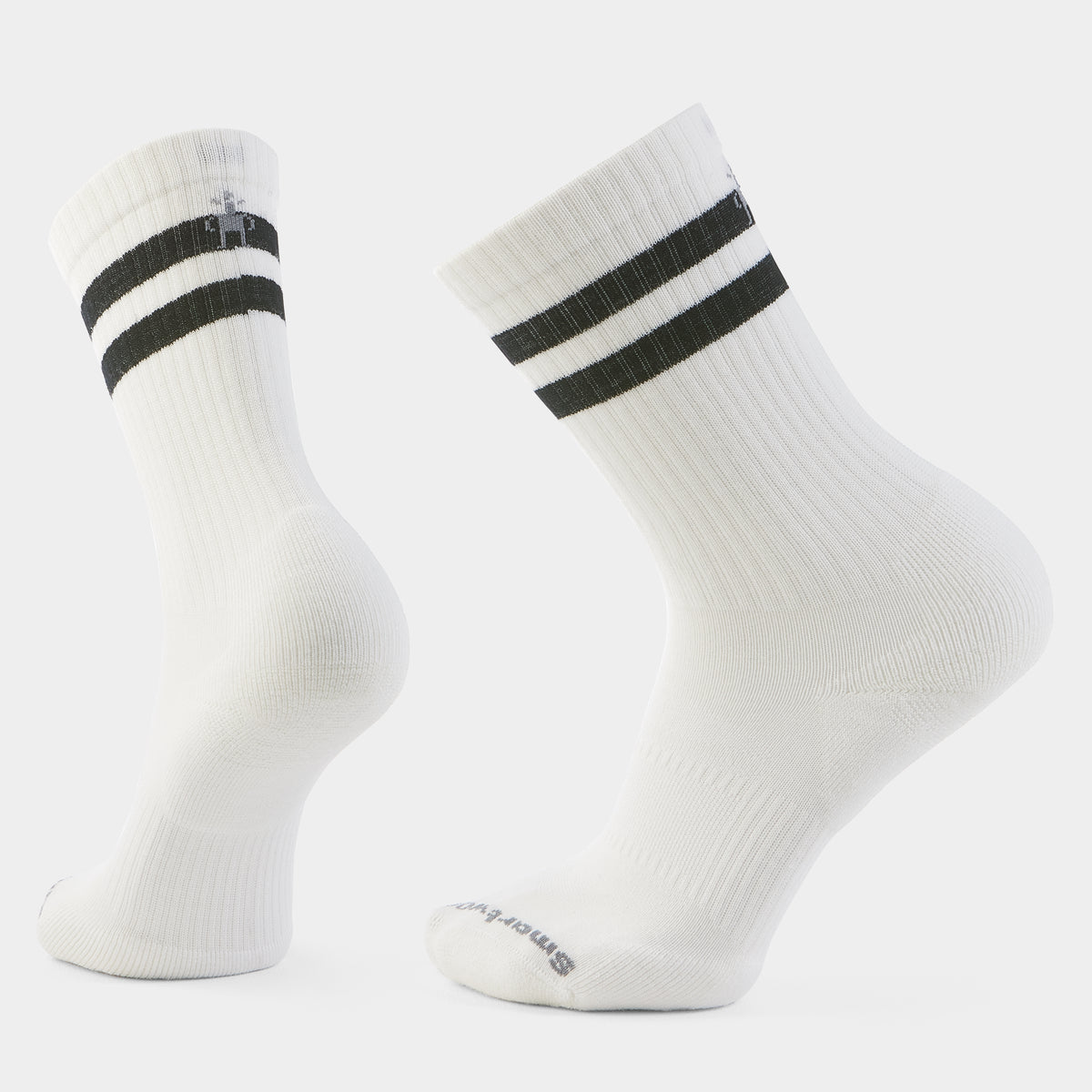 Everyday Athletic Striped Crew Socks White - ver - 1