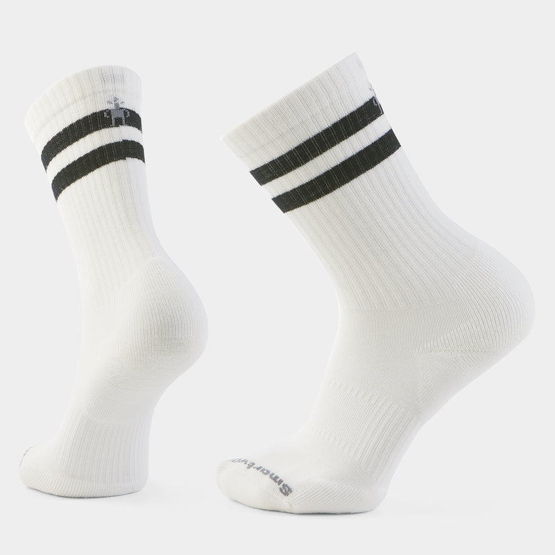 Everyday Athletic Striped Crew Socks - White / L