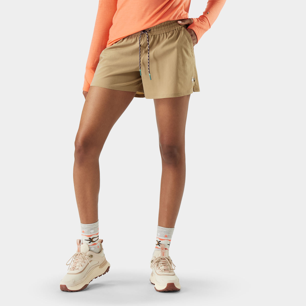 Women's Merino 4" Hike Short Khaki - ver - 1