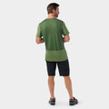 Men's Mountain Bike Short Sleeve Jersey Charcoal-Fern Green - ver - 2