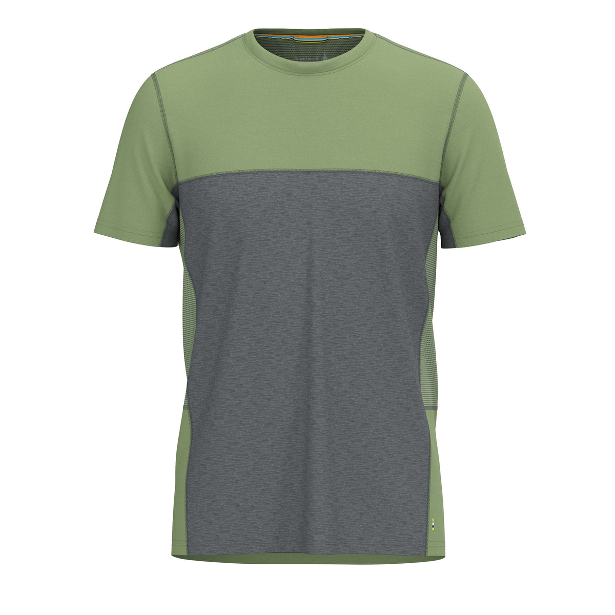 Men's Mountain Bike Short Sleeve Jersey Charcoal-Fern Green - ver - 4
