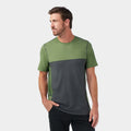 Men's Mountain Bike Short Sleeve Jersey Charcoal-Fern Green - ver - 1