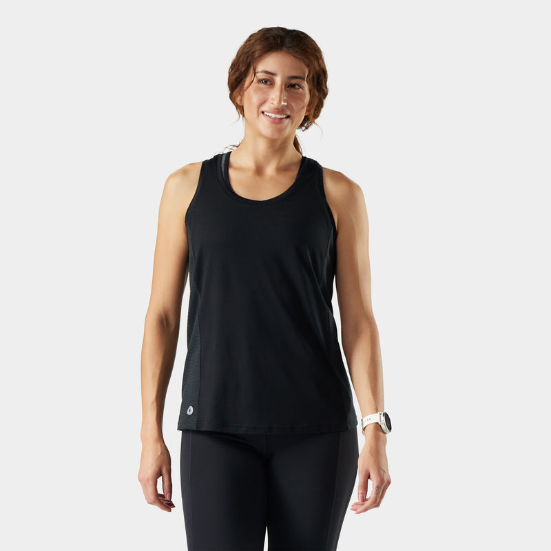 Camisole de sport à dos nageur Active Mesh pour femmes - Noir / G