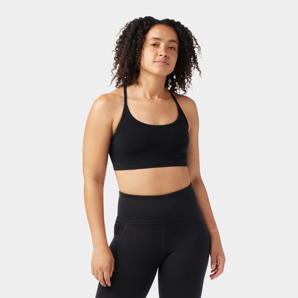 Women's Merino Blend Bralette Black - 1