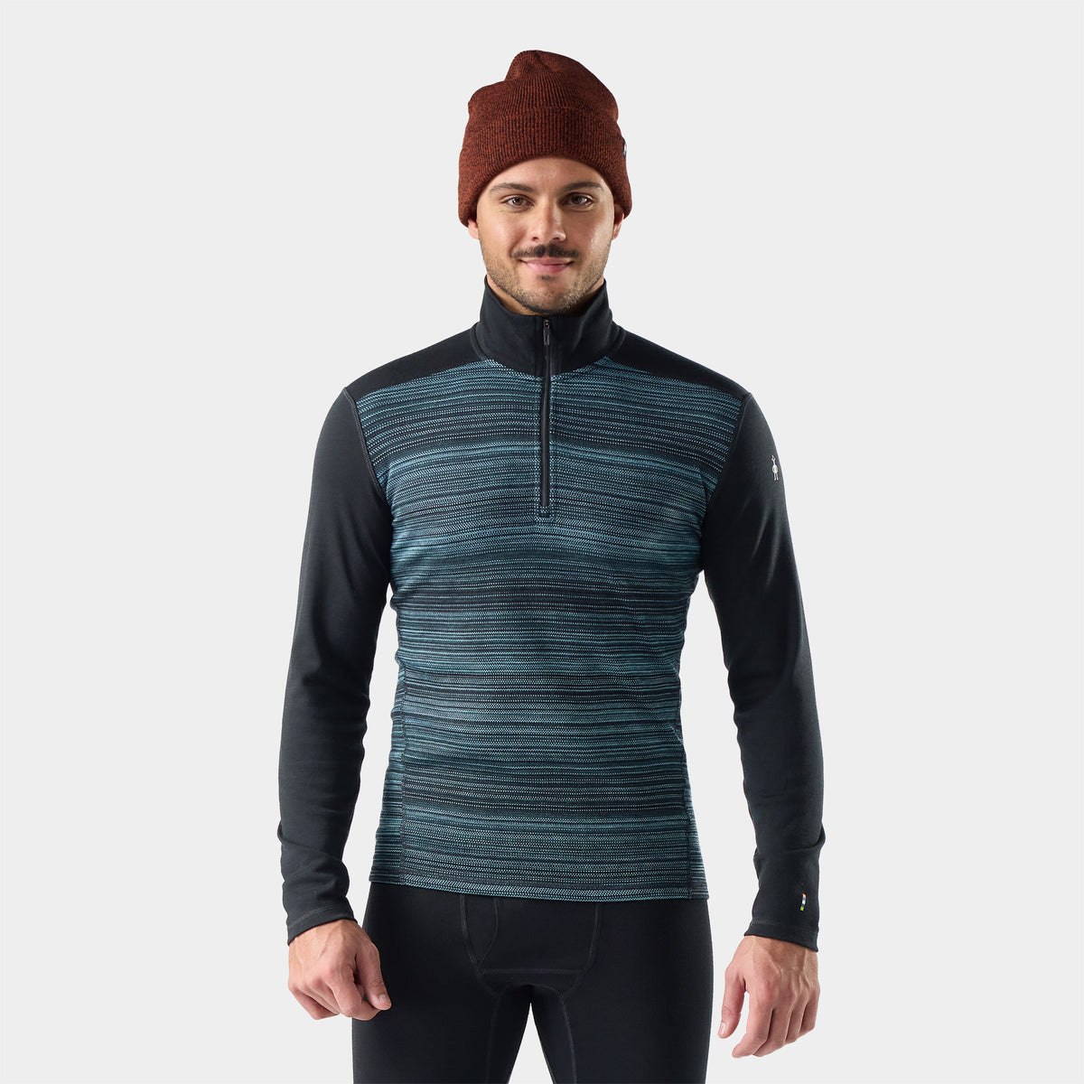 Men's Classic Thermal Merino Base Layer 1/4 Zip Mineral Color Shift - ver - 1
