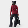 Women's Classic Thermal Merino Base Layer 1/4 Zip Cherry Lacquer - ver - 2
