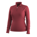 Women's Classic Thermal Merino Base Layer 1/4 Zip Cherry Lacquer - ver - 3