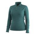 Women's Classic Thermal Merino Base Layer 1/4 Zip Dark Teal Heather - ver - 3