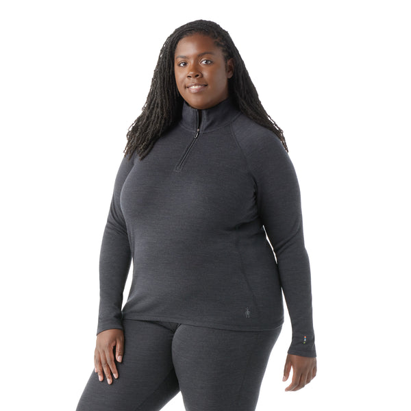 Haut de base Classic Thermal Merino à demi-glissière pour femmes taille plus en boîte