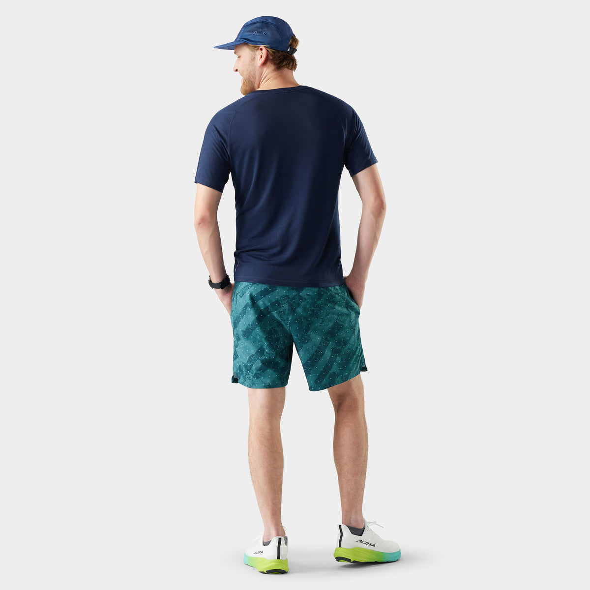 Men's Active Lined 7" Short Mineral Blue Shale - ver - 2