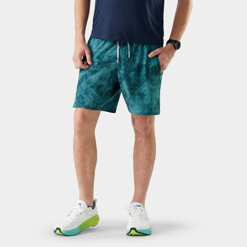 Short Active doublé 18 cm (7 po) pour hommes - Bleu minéral schiste / G