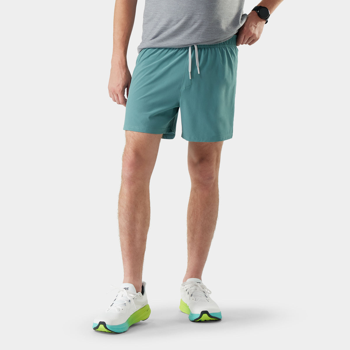 Men's Active Lined 5" Short Dusty Teal - ver - 1