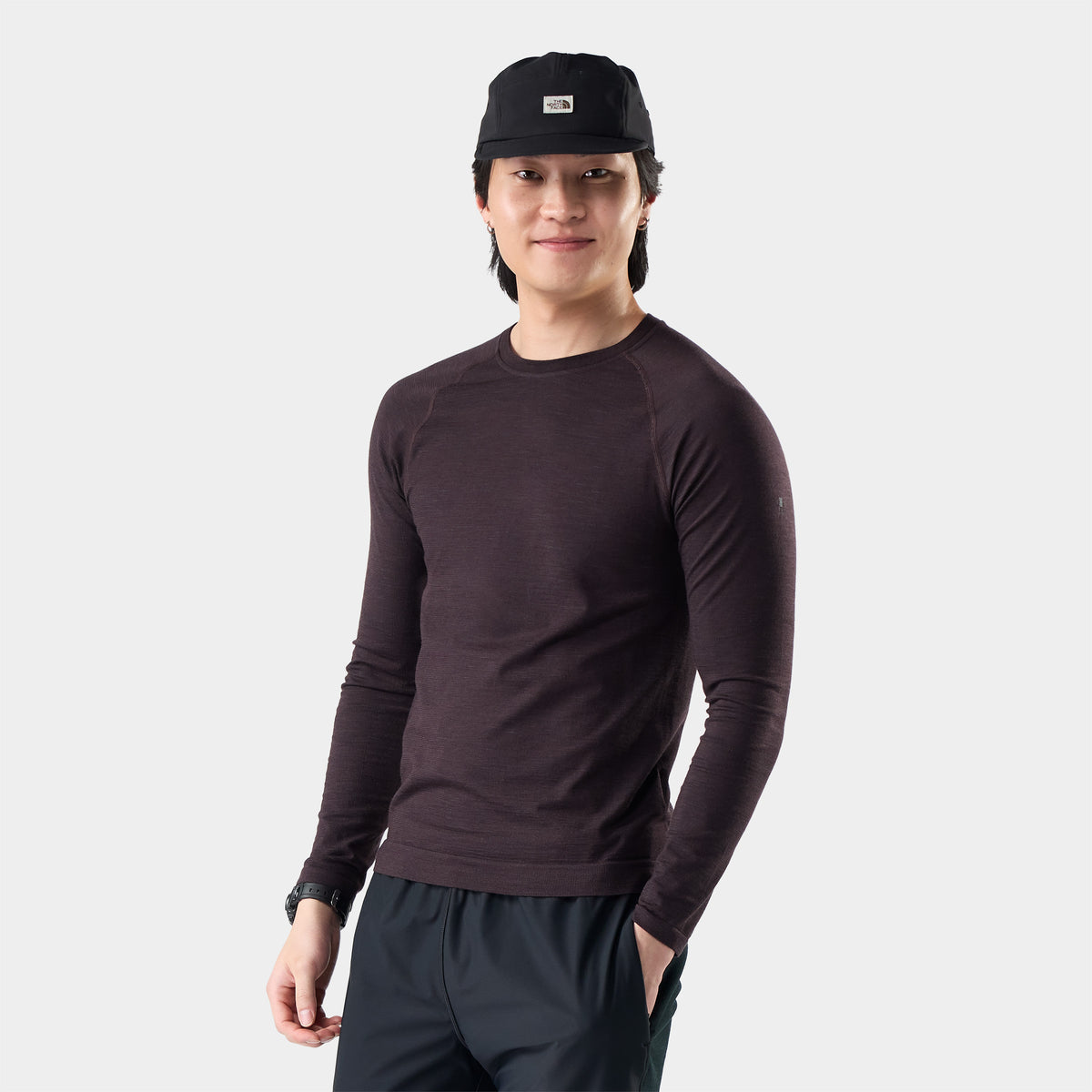 Men's Intraknit™ All-Season Merino Base Layer Crew Dark Mink - ver - 1