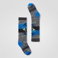 Kids' Wintersport Gondola Over The Calf Socks Purple Eclipse - ver - 1