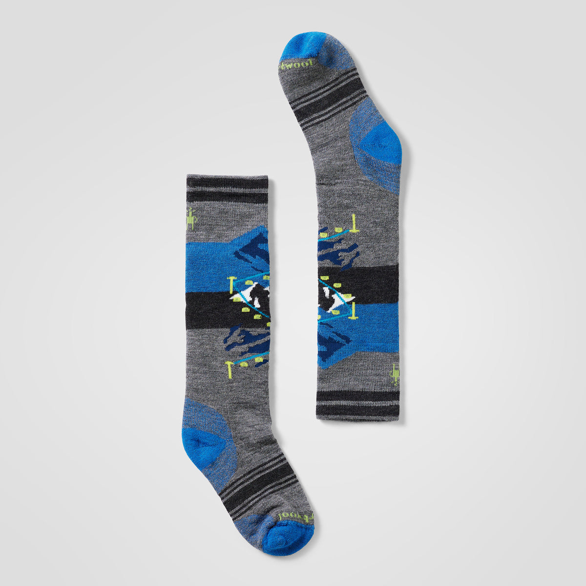 Kids' Wintersport Gondola Over The Calf Socks Purple Eclipse - ver - 1
