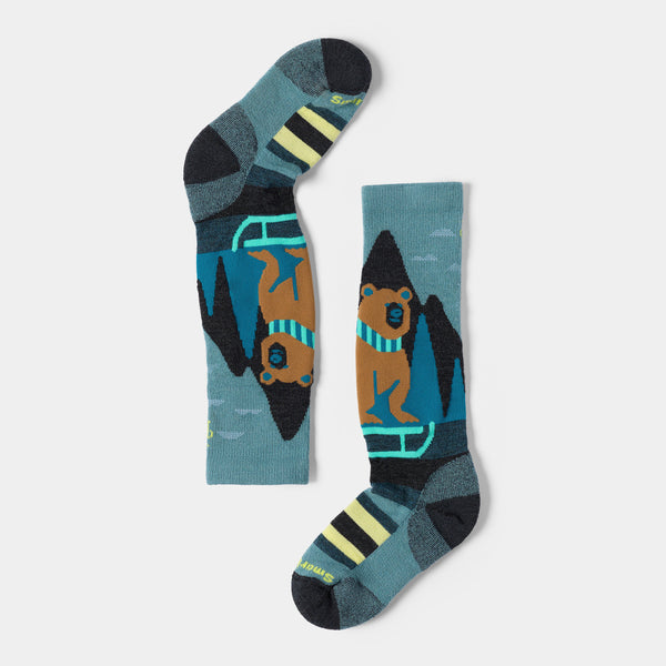 Kids' Ski Sleigh Bear Over The Calf Socks