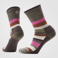 Women's Everyday Multi-Stripe Crew Socks Taupe - ver - 1
