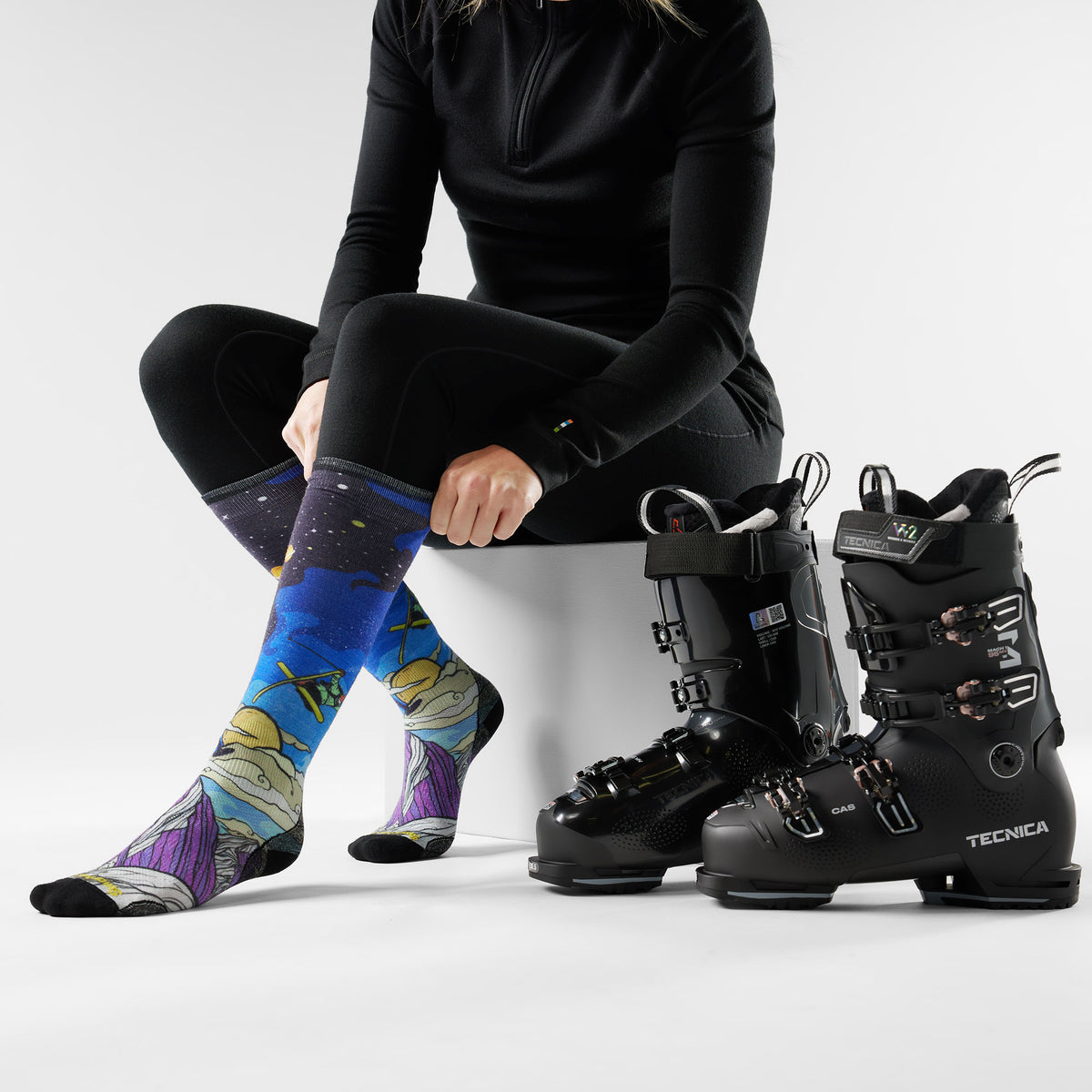 Chaussette de ski sous-genou Galactic Ski pour femmes  - voir - 2