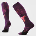 Women's Ski Alpine Auroras Over The Calf Socks Purple Iris - ver - 1