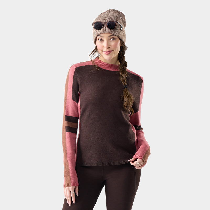 Haut à encolure ronde Alpine pour femmes - Vison Foncé / TP