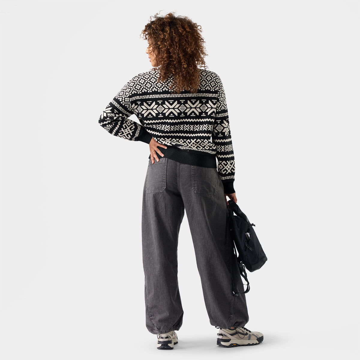 Women's Edgewood Heritage Crew Sweater Black - ver - 2